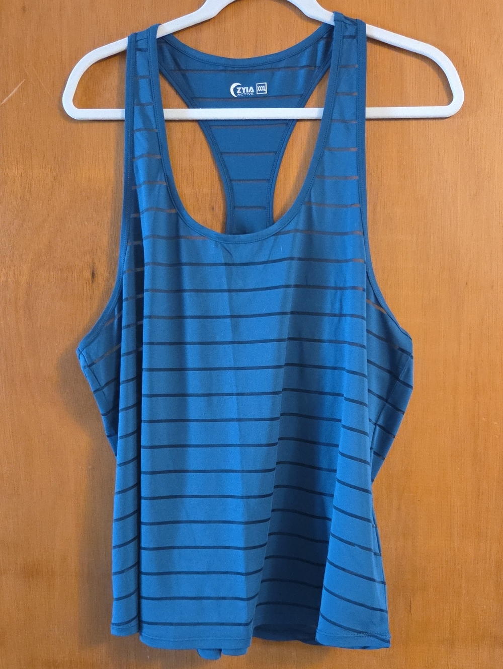 ZYIA Blue Striped Racerback Tank